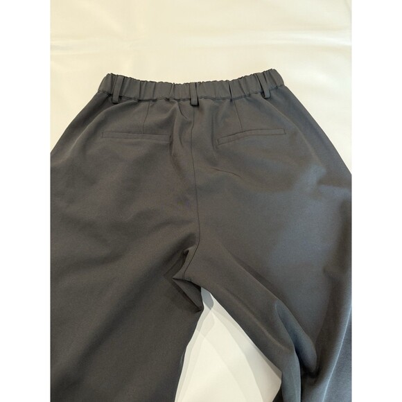 Elodie Anthropology Wide Leg High Waist Pleated Black Trouser Sz M Dress Pants a - Picture 4 of 9